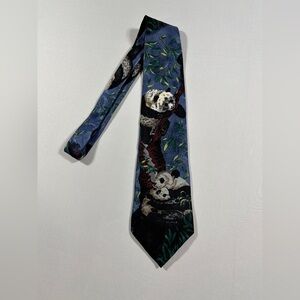 Men’s Endangered Species Necktie Panda Bear  💯 Silk​​
